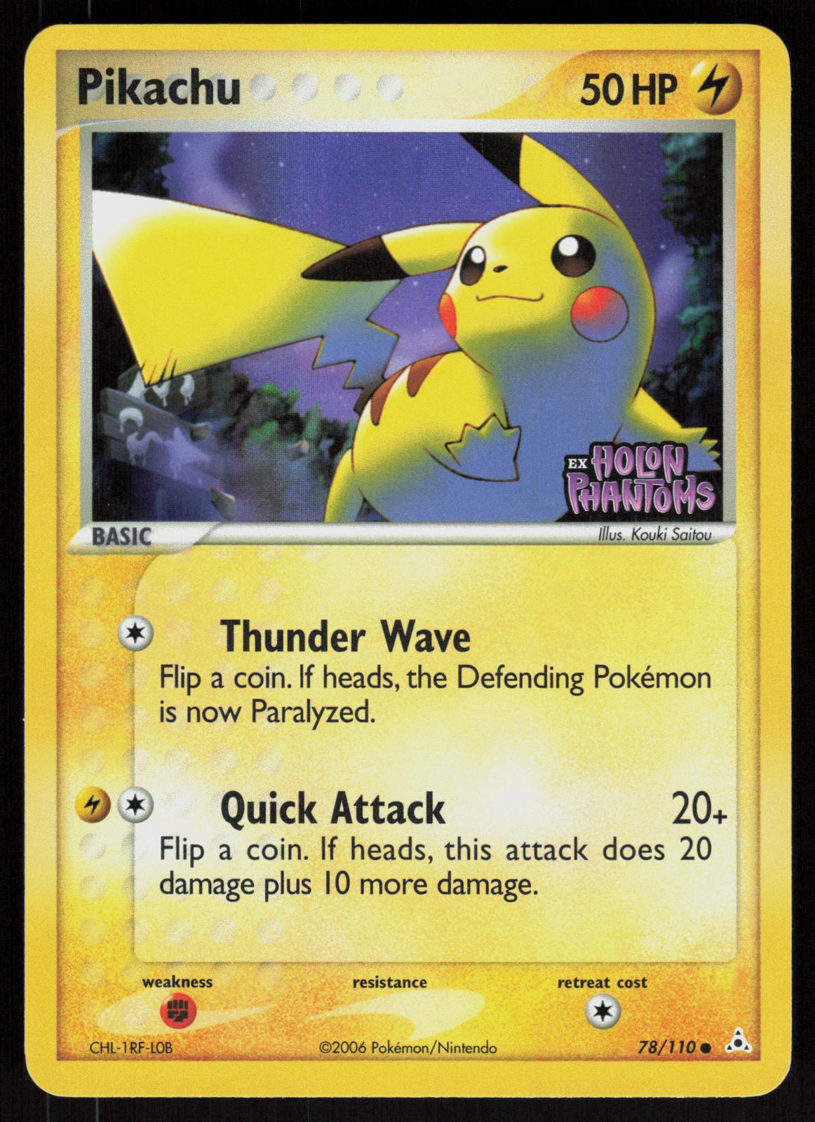 Pokemon Pikachu 78/110 Holon Phantoms Common Reverse Holo Near Mint
