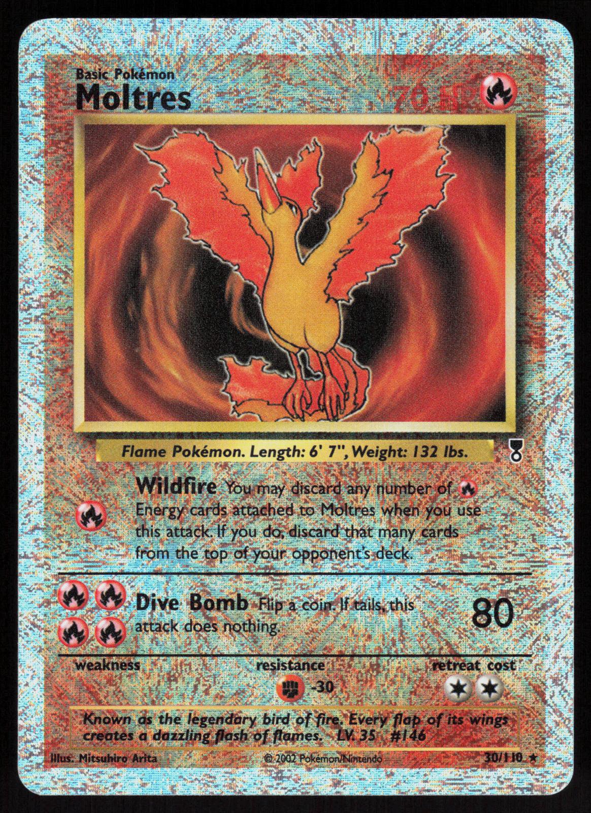 moltres pokemon card 1995 Pokemon Moltres 30/110 Legendary Collection Reverse Holo Moderately Played