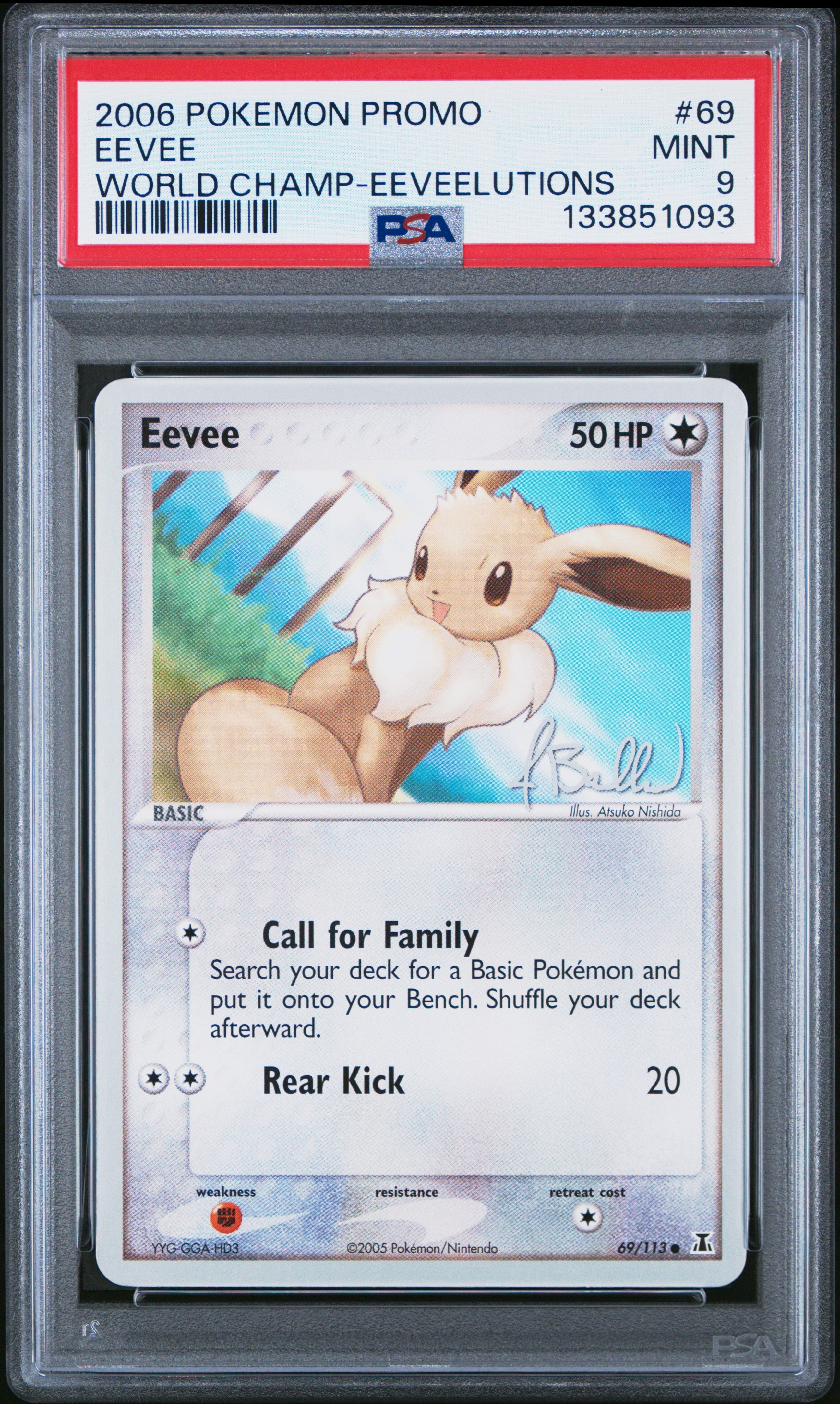 Eevee 69 Eeveelutions World Championships Promo Pokemon PSA 9