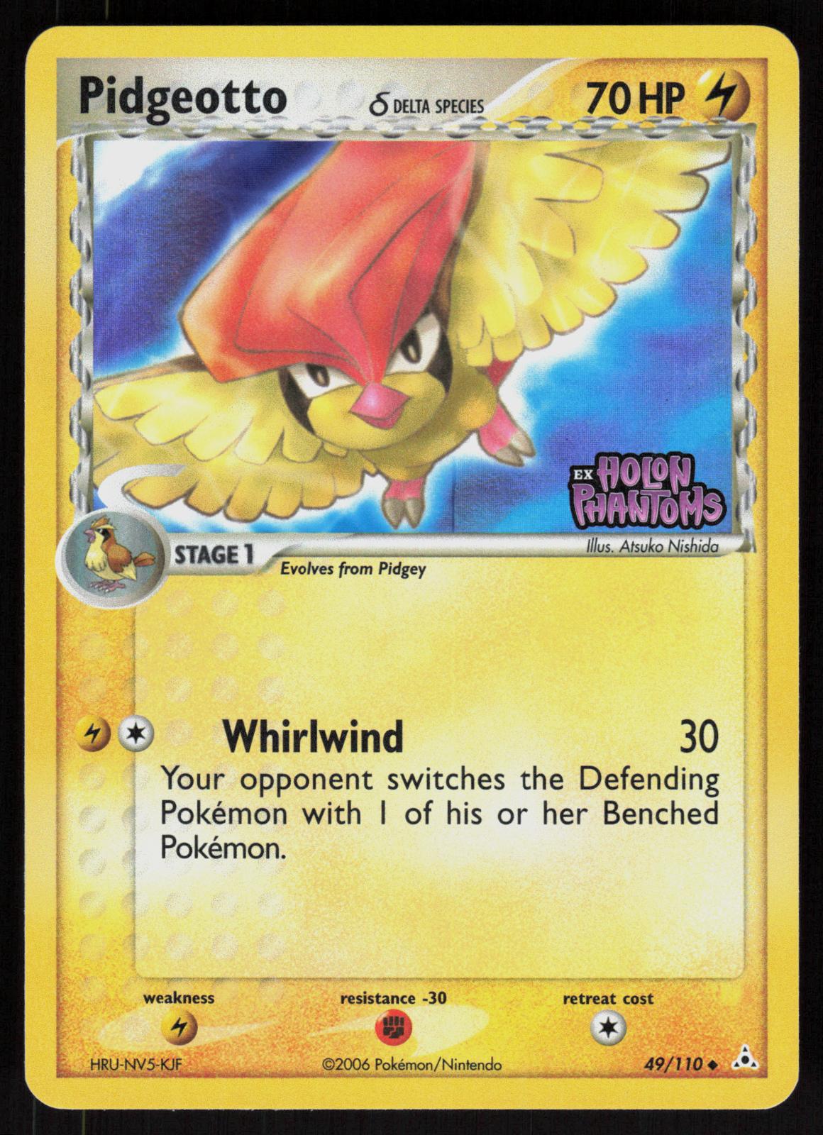Pokemon Pidgeotto 49/110 Holon Phantoms Uncommon Reverse Holo Near Mint