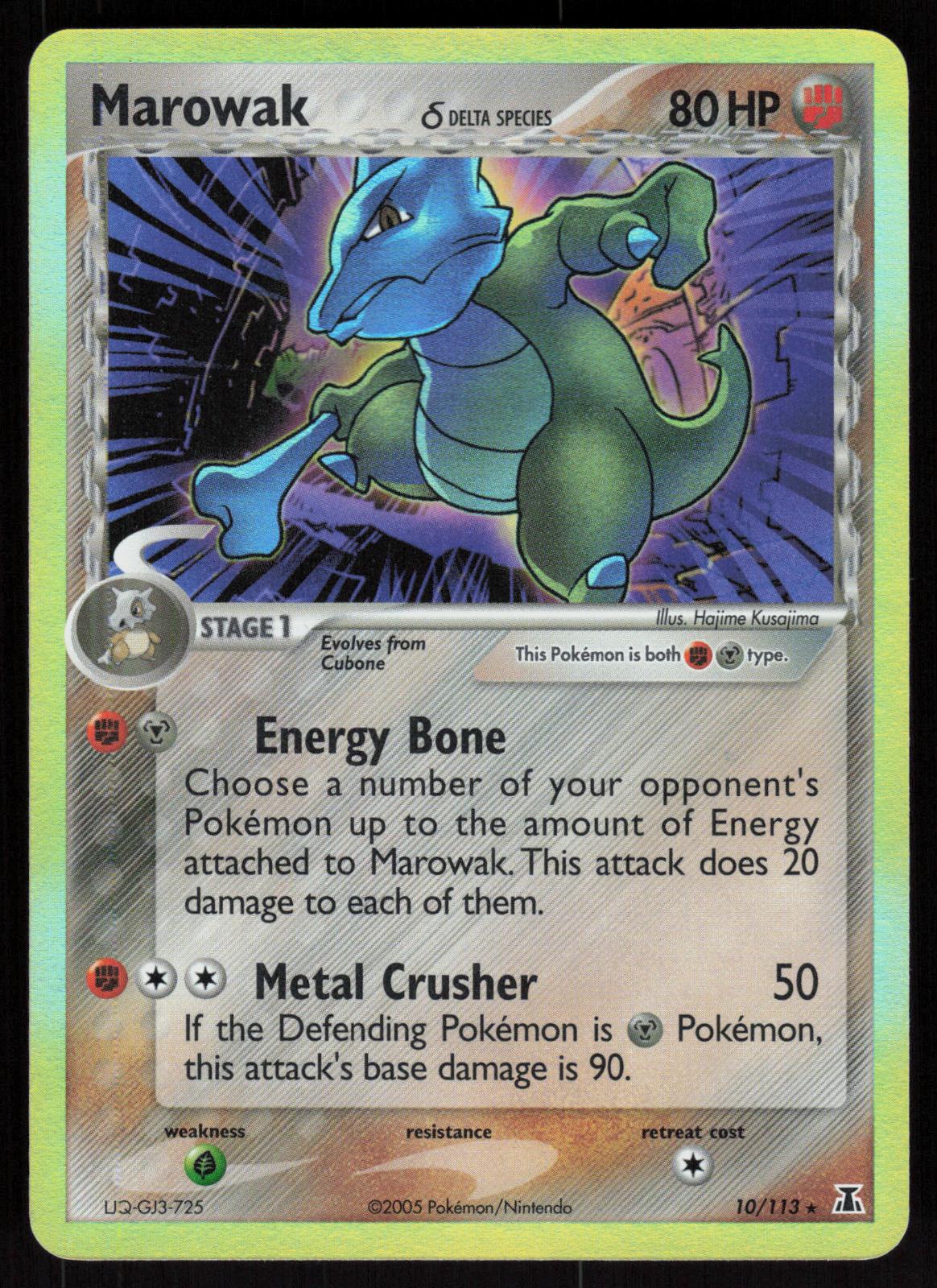 Pokemon Marowak 10/113 Delta Species Holo Rare Holo Near Mint