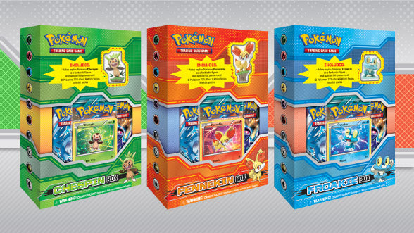 Pokemon - XY Starter Collection Box Set - Froakie - Fennekin - Chespin - ALL 3 Boxes (BW Packs)