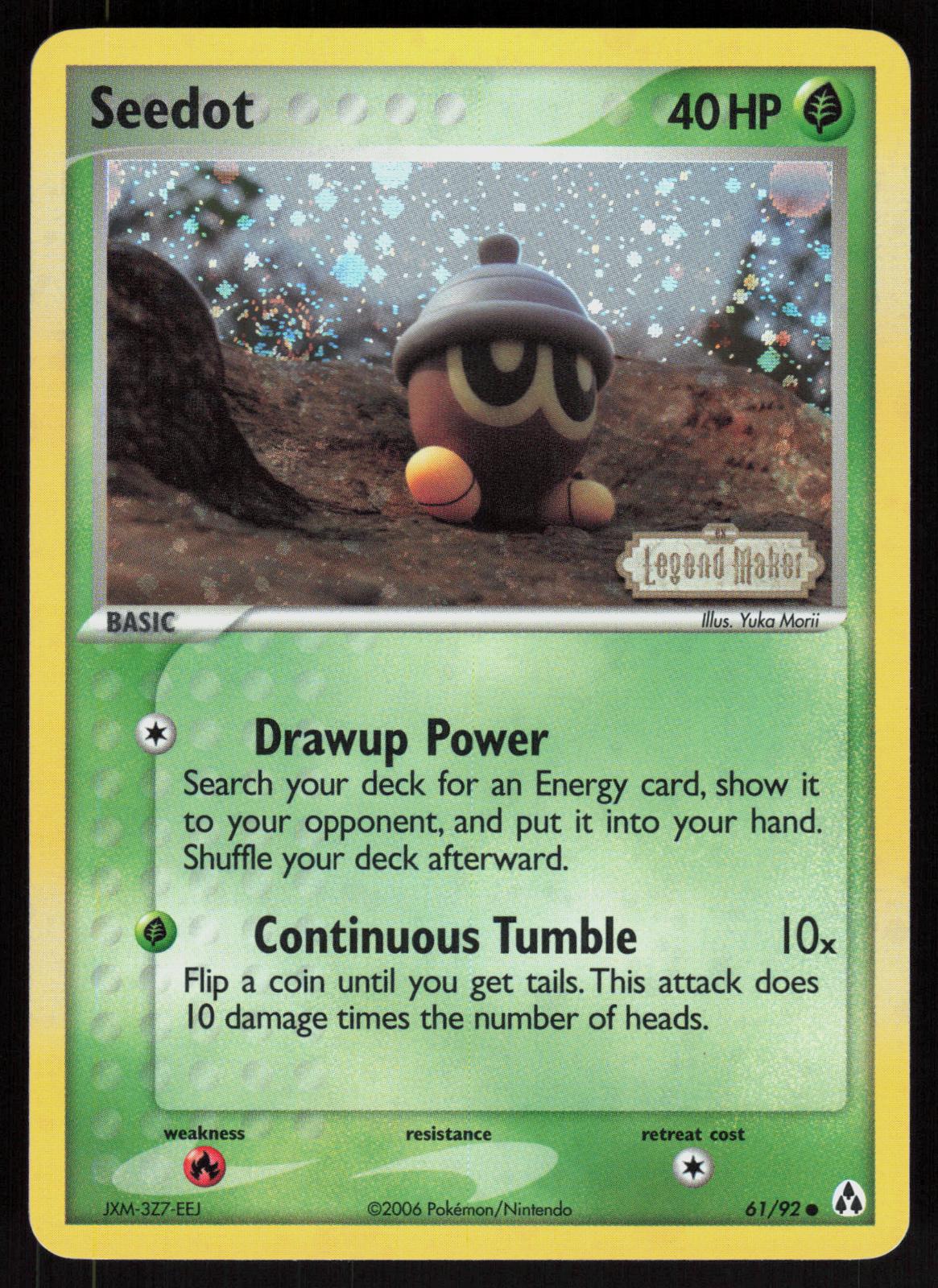 Pokemon Seedot 61/92 Legend Maker Common Reverse Holo Near Mint