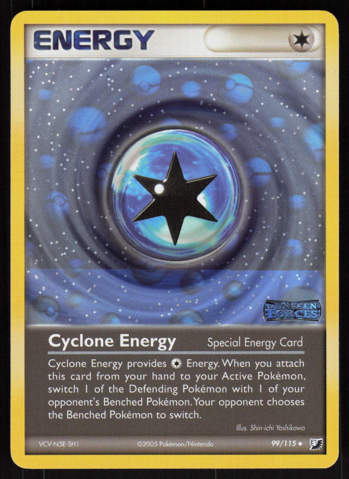 Pokemon Cyclone Energy 99/115 Unseen Forces Uncommon Reverse Holo Near Mint