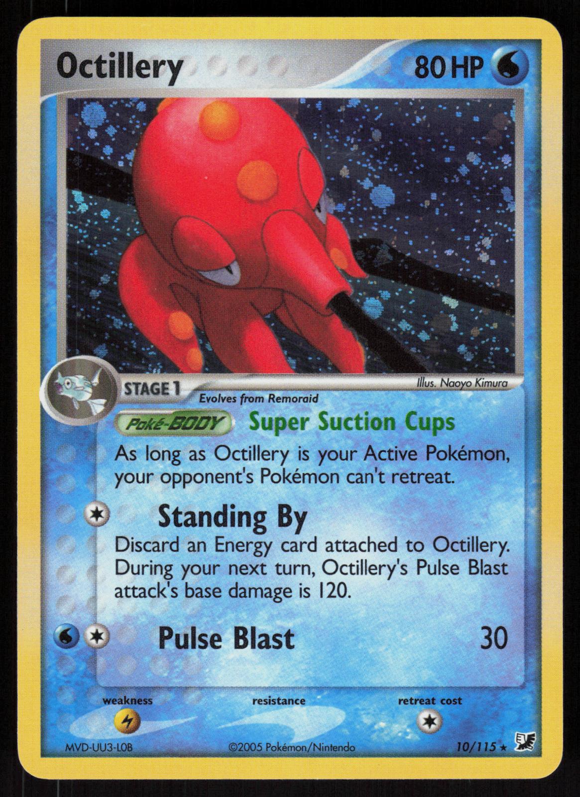 Pokemon Octillery 10/115 Unseen Forces Holo Rare Holo Near Mint