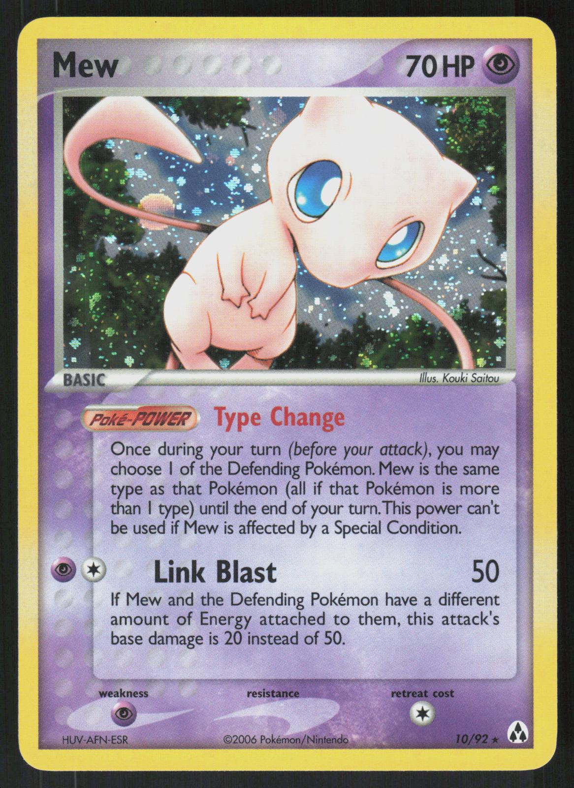 Pokemon Mew 10/92 Legend Maker Holo Rare Holo Lightly Played