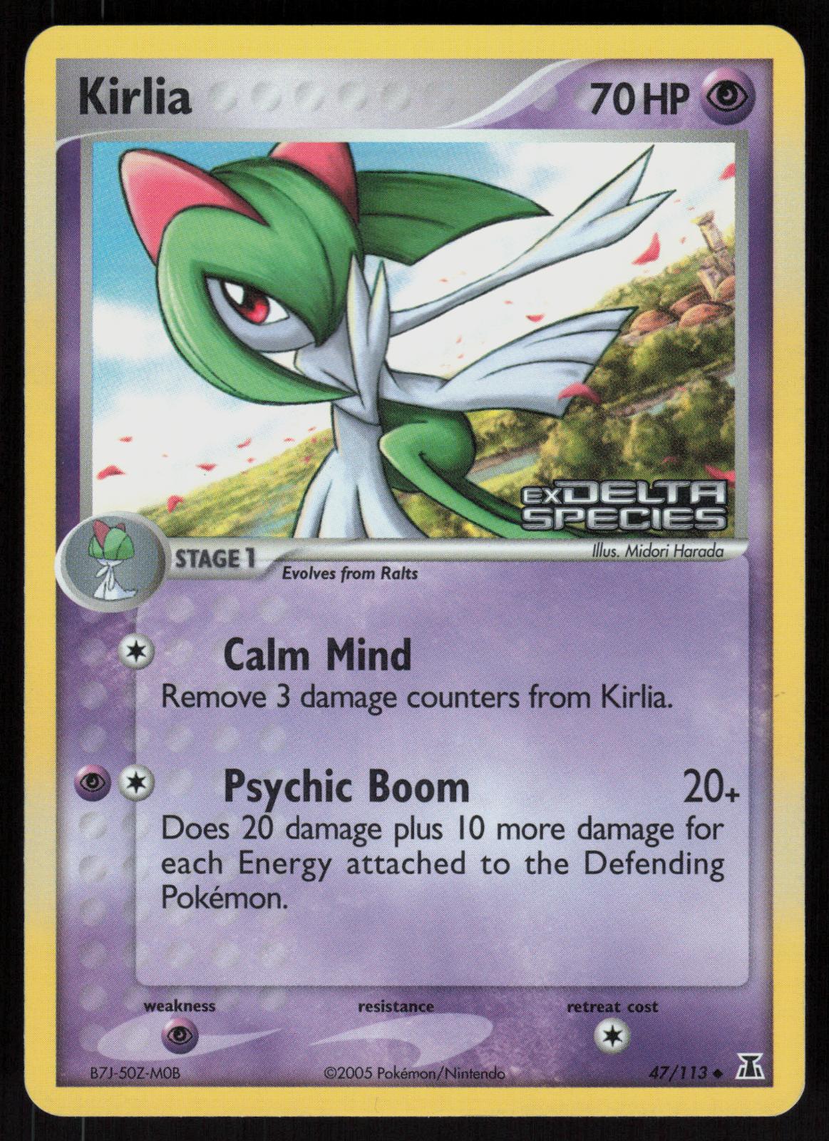 Pokemon Kirlia 47/113 Delta Species Uncommon Reverse Holo Near Mint