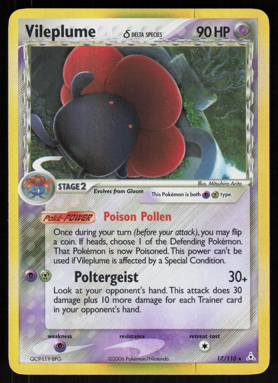 Pokemon Vileplume 17/110 Holon Phantoms Holo Rare Holo Near Mint