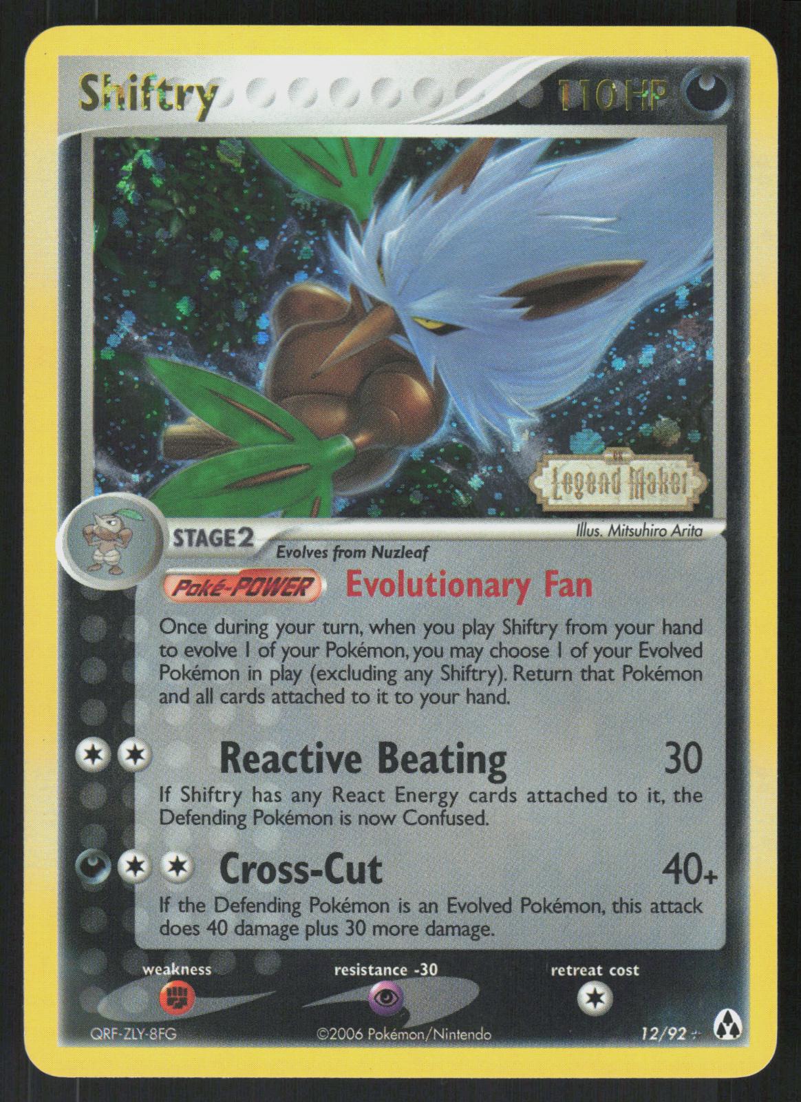 Pokemon Shiftry 12/92 Legend Maker Holo Rare Reverse Holo Near Mint