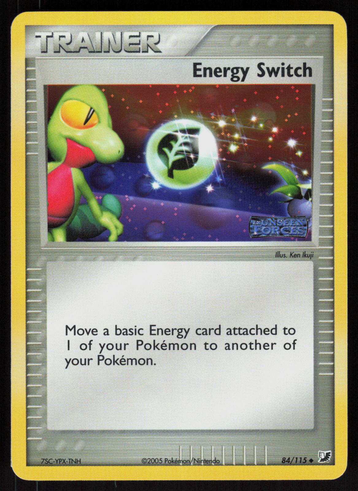 Pokemon Energy Switch 84/115 Unseen Forces Uncommon Reverse Holo Near Mint