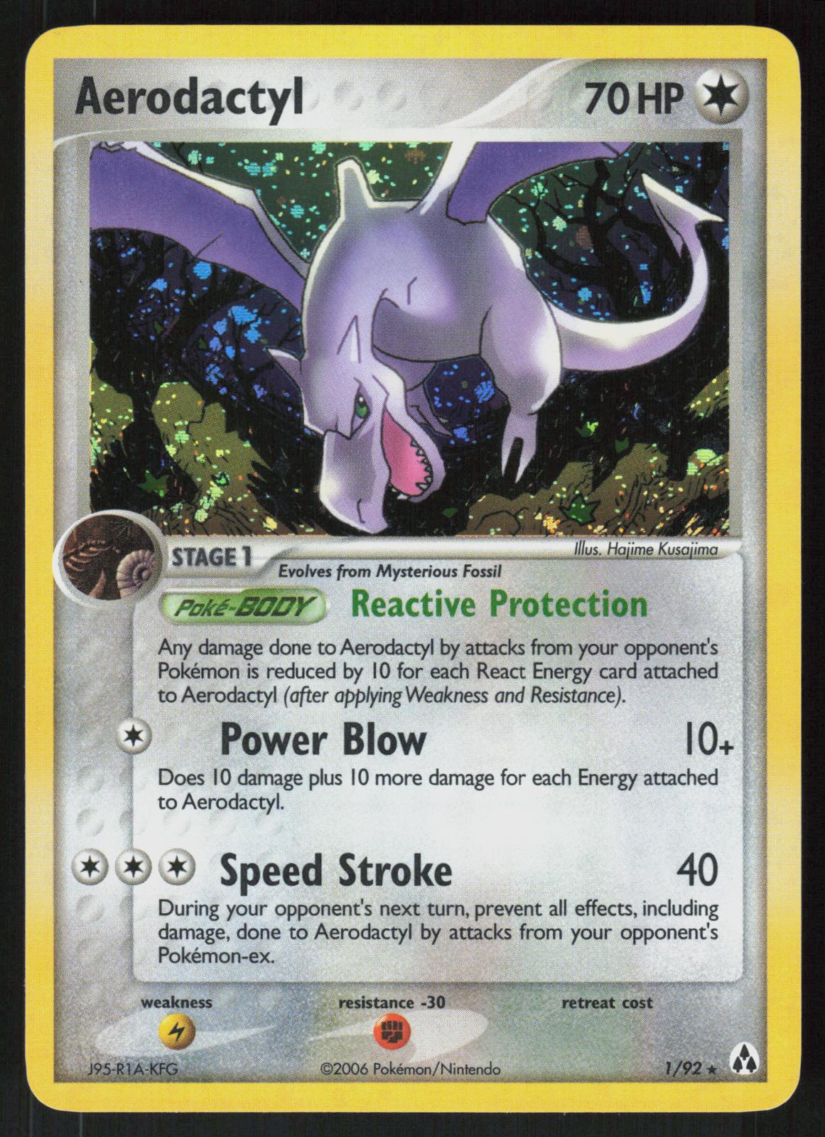 Pokemon Aerodactyl 1/92 Legend Maker Holo Rare Holo Near Mint