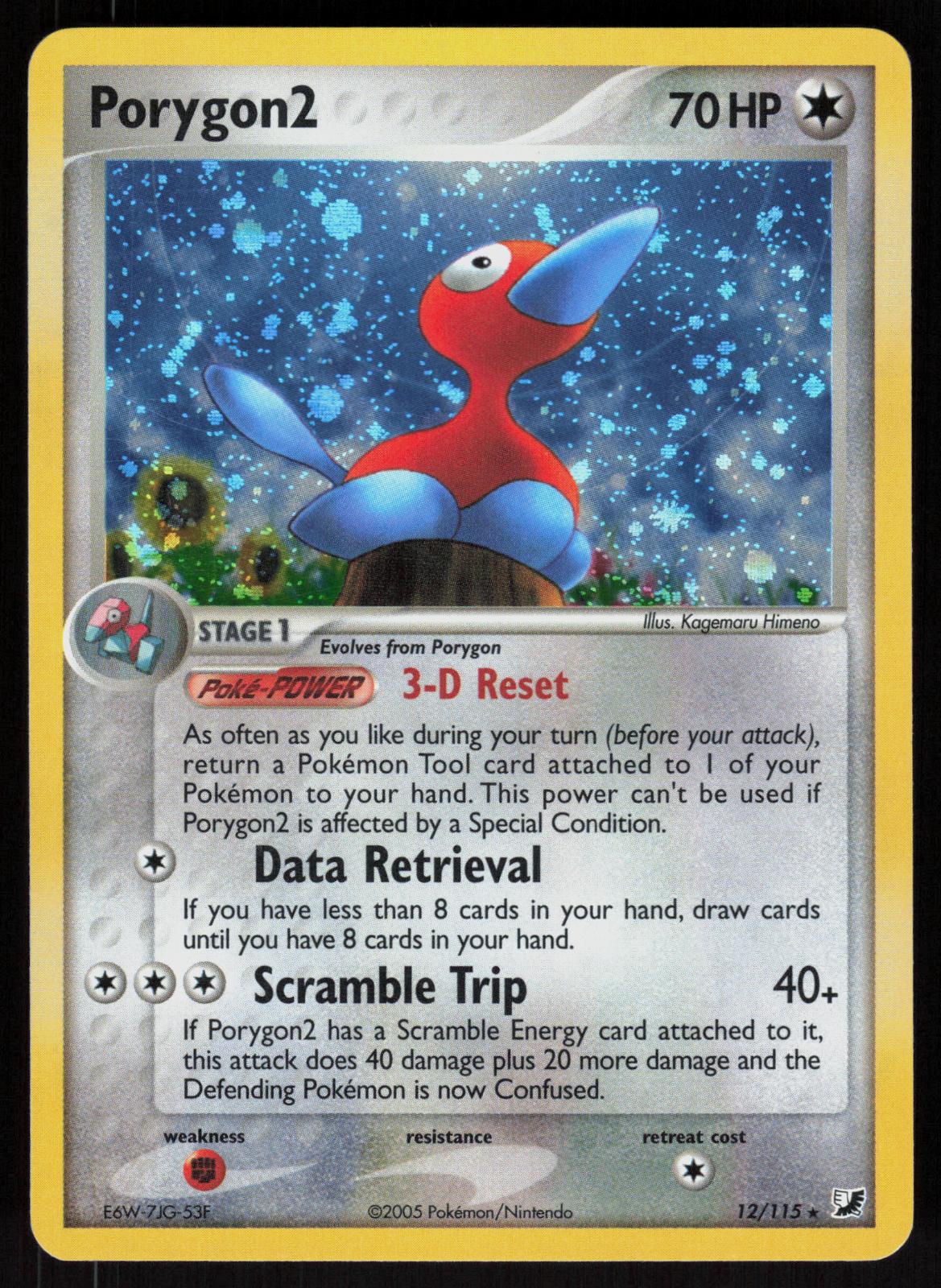 Pokemon Porygon2 12/115 Unseen Forces Holo Rare Holo Near Mint