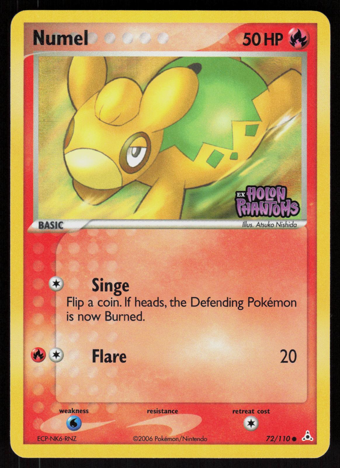 Pokemon Numel 72/110 Holon Phantoms Common Reverse Holo Near Mint