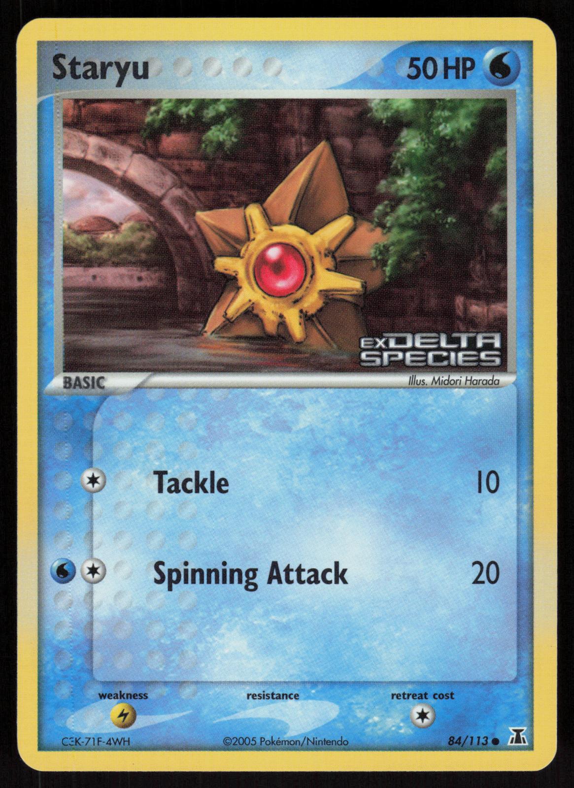 Pokemon Staryu 84/113 Delta Species Common Reverse Holo Near Mint