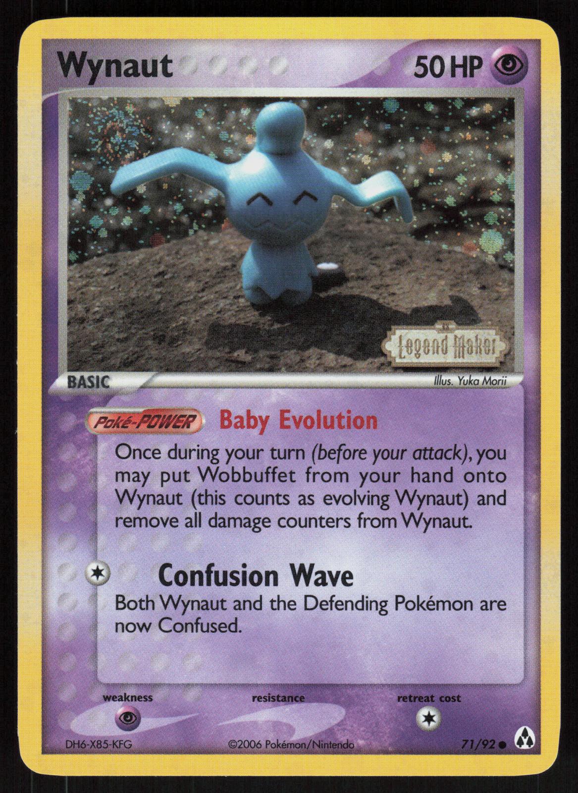 Pokemon Wynaut 71/92 Legend Maker Common Reverse Holo Near Mint
