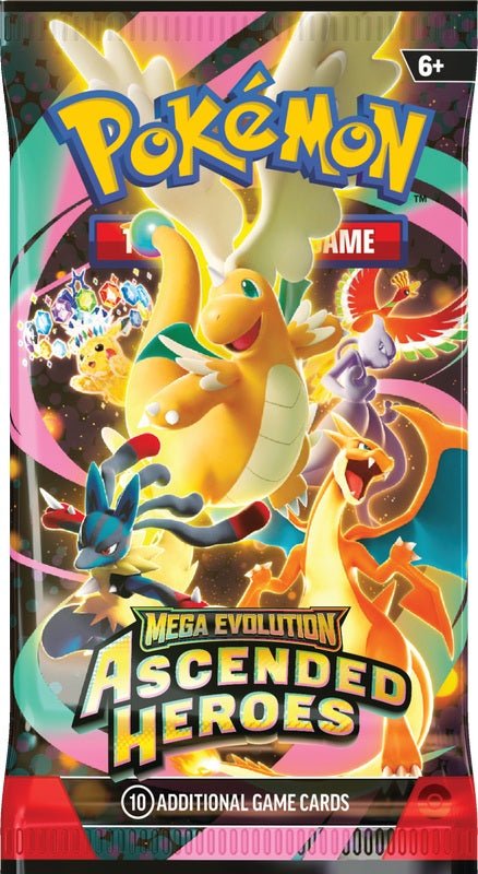 Pokemon - ME Ascended Heroes - Single Booster Pack - 0% VAT GVMS Pokemon - ME Ascended Heroes - Single Booster Pack - 0% VAT GVMS