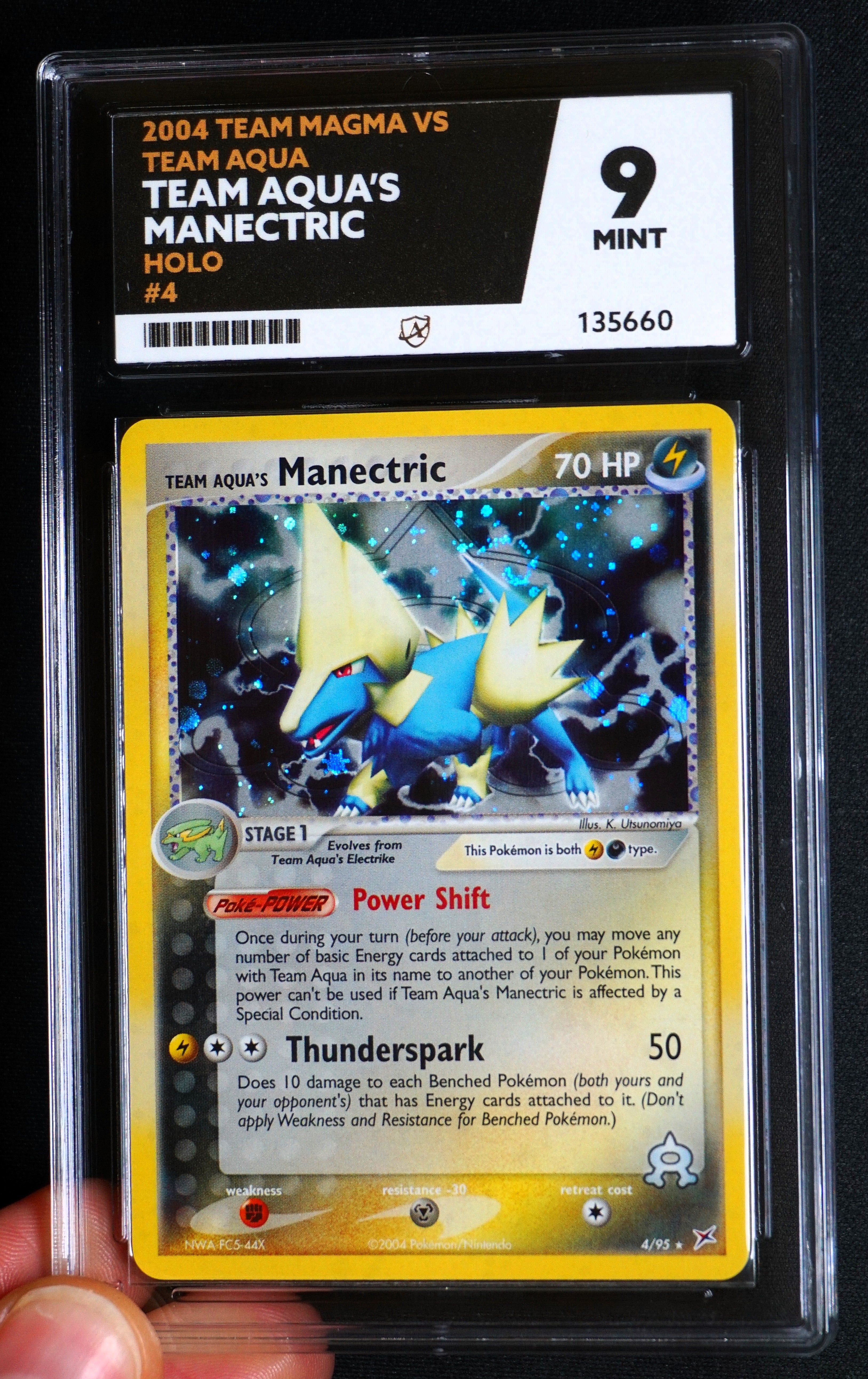 ACE 9 Manectric 4/95 - EX Team Magma vs Team Aqua - Holo