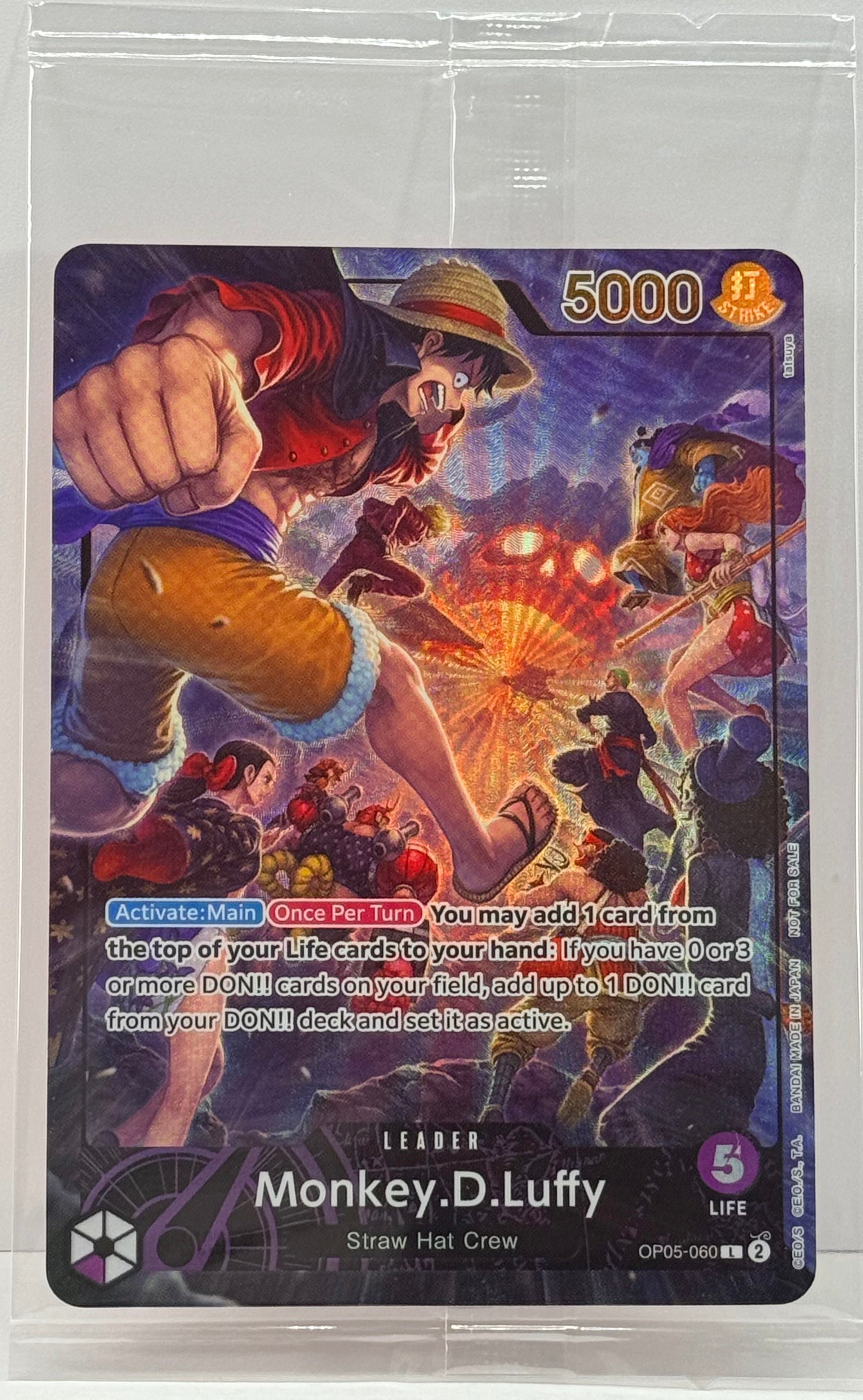 One Piece TCG - Monkey D Luffy (OP05-060) - Sealed PSA Magazine Promo