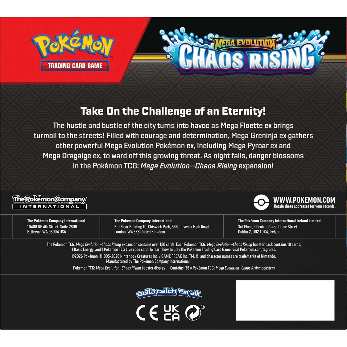Pokemon - ME Chaos Rising - Booster Box - 20% VAT
