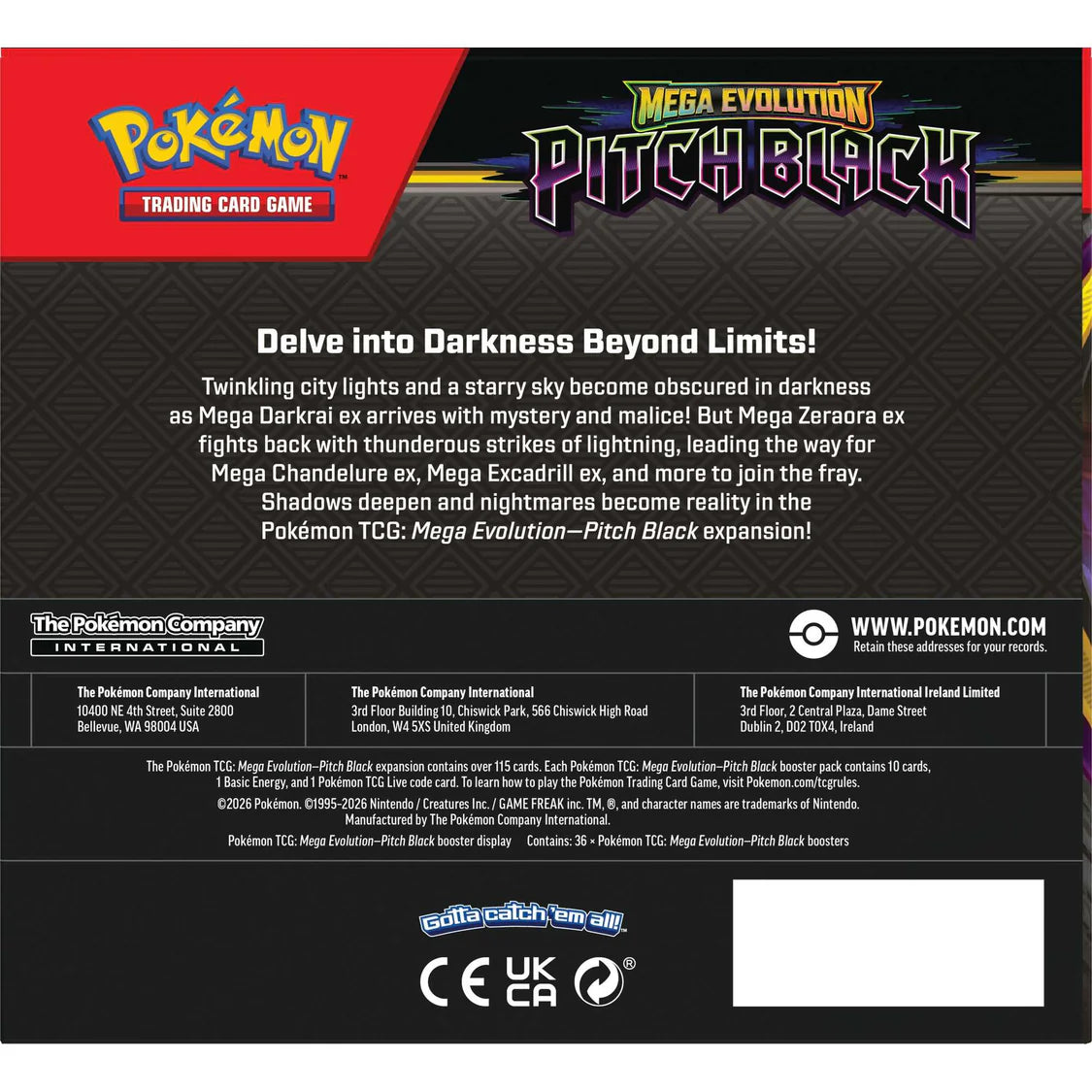 Pokemon - ME Pitch Black - Booster Box - 20% VAT - PREORDER