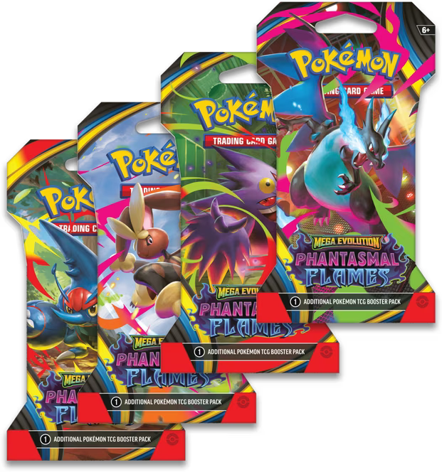 Pokemon - Phantasmal Flames - Sleeved Booster Pack CASE (144 Packs)