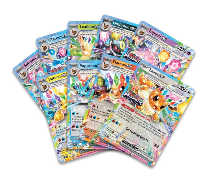 Sealed - Eeveelution Stamp Set - Prismatic Evolutions - All 9 Shown - Sealed - Eeveelution Stamp Set - Prismatic Evolutions - All 9 Shown -