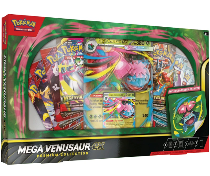 Pokemon - Mega Venusaur ex - Premium Collection Box (8 Booster Packs)