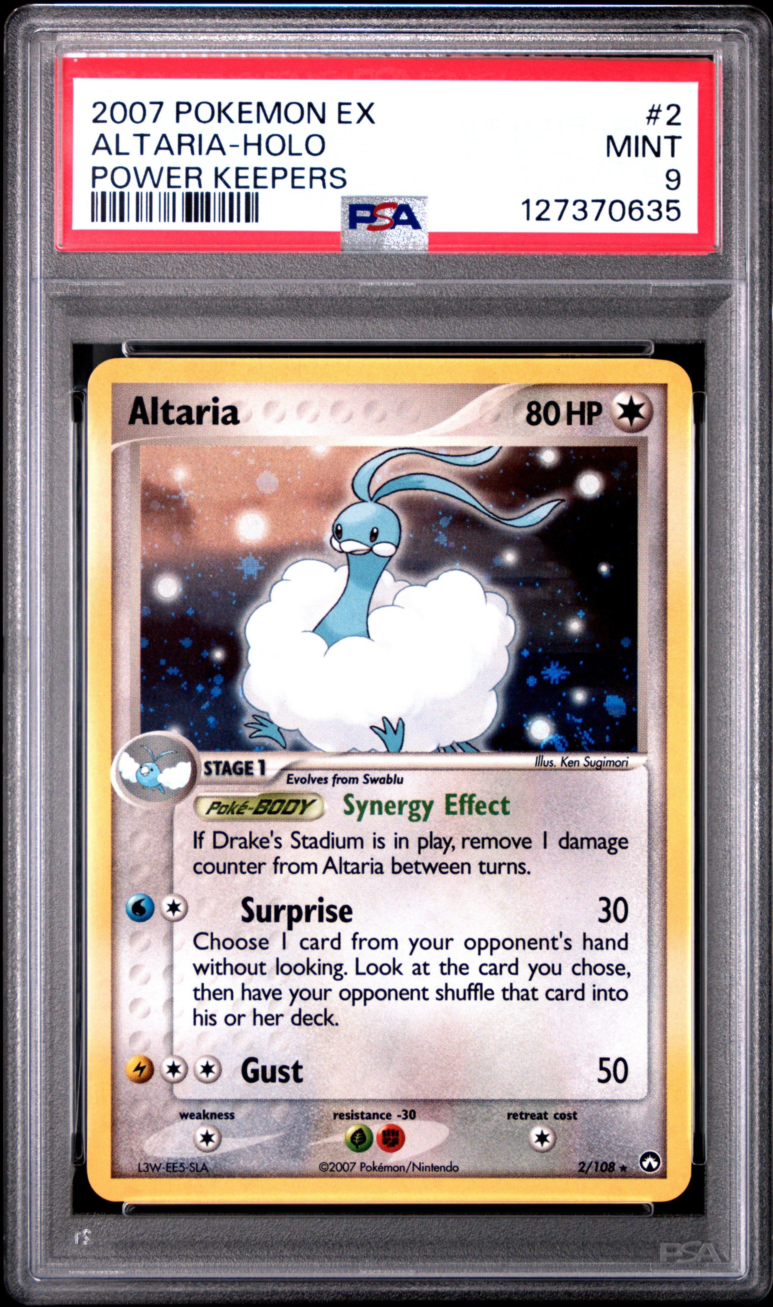 Altaria Holo 2/108 Power Keepers Pokemon PSA 9