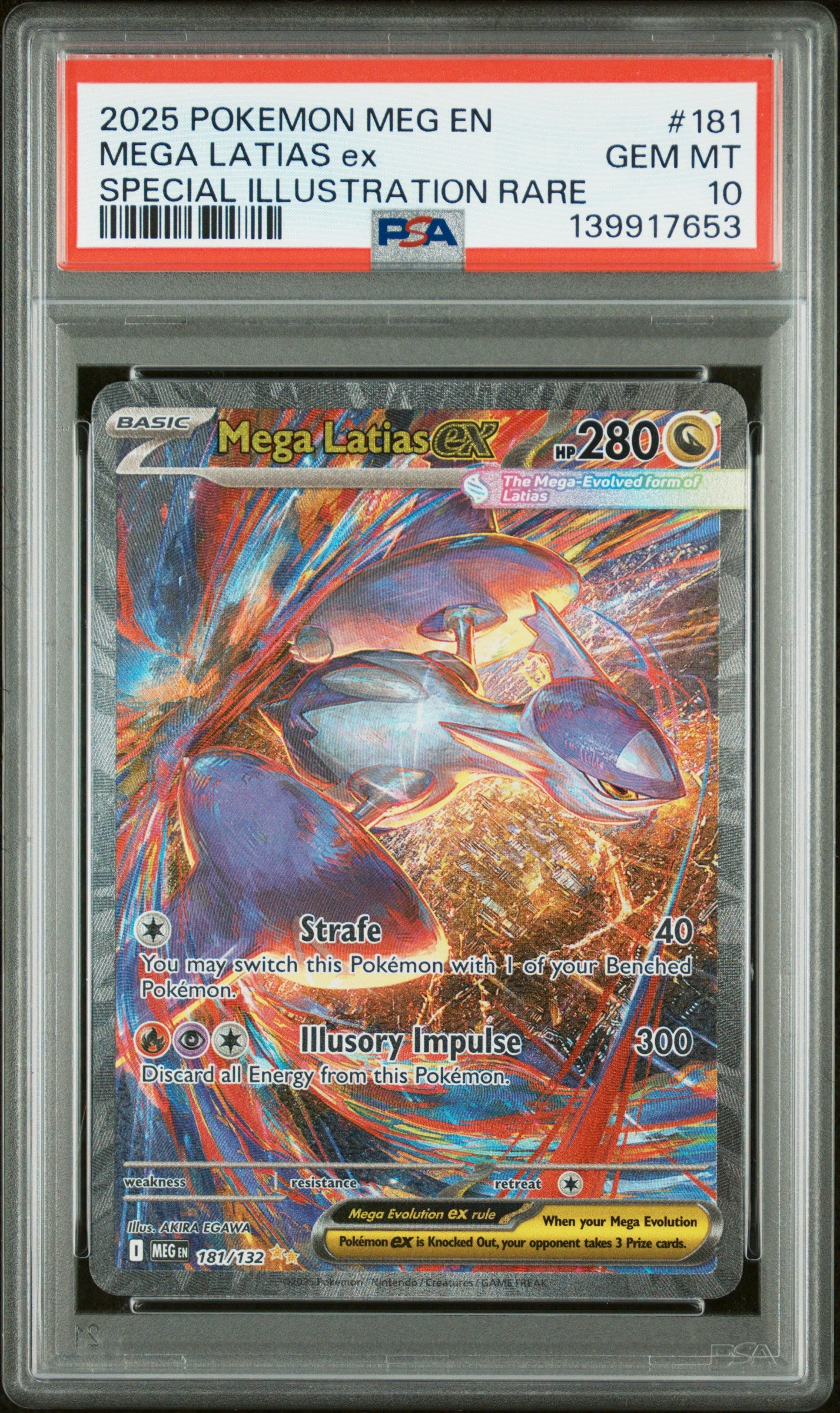 Mega Latias EX 181/132 Special Illustration Rare Pokemon PSA 10