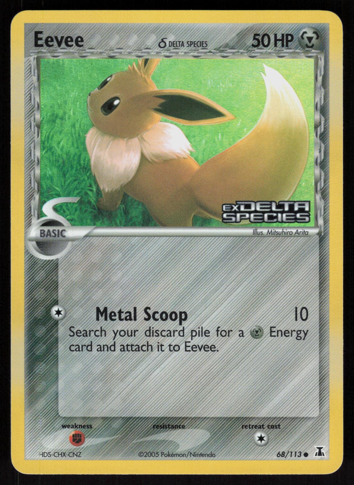 Pokemon Eevee 68/113 Delta Species Common Reverse Holo Near Mint
