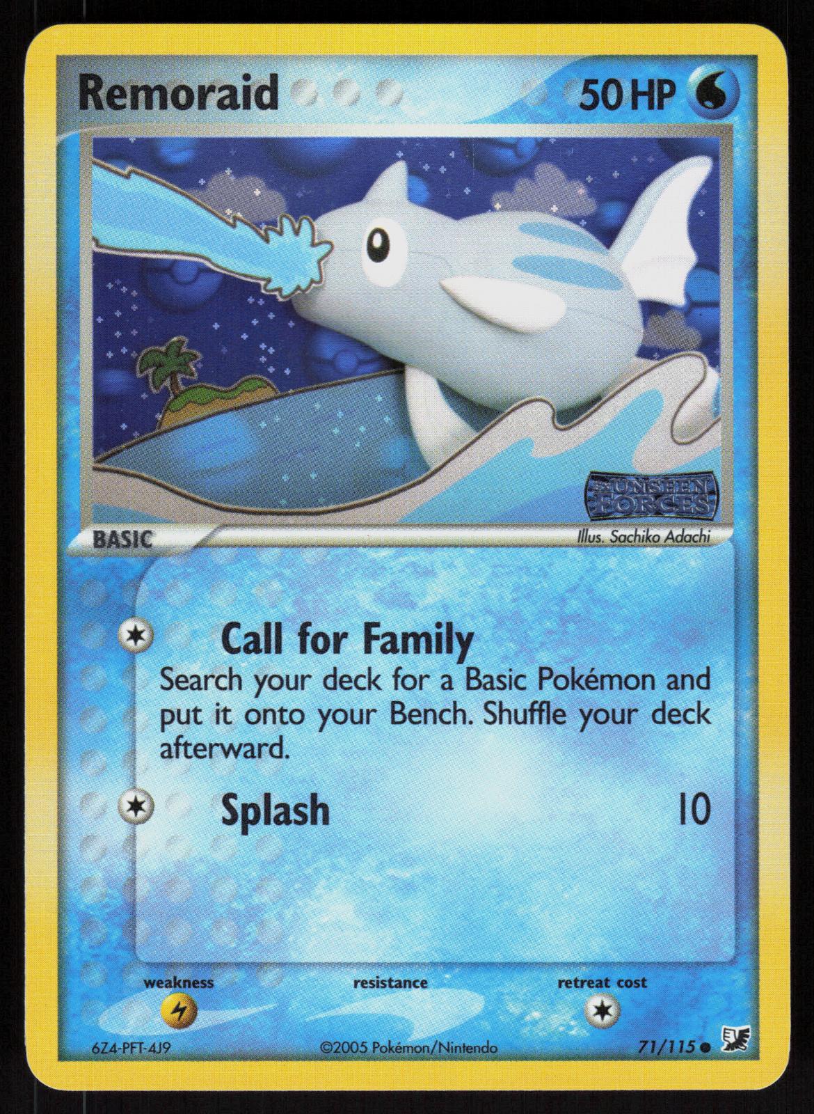 Pokemon Remoraid 71/115 Unseen Forces Common Reverse Holo Near Mint