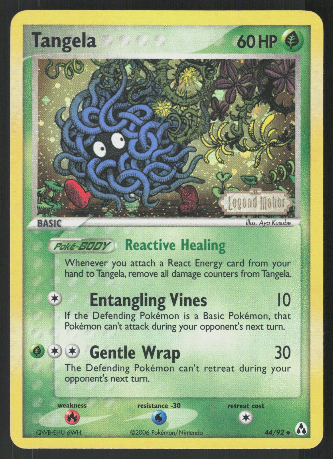 Pokemon Tangela 44/92 Legend Maker Uncommon Reverse Holo Near Mint