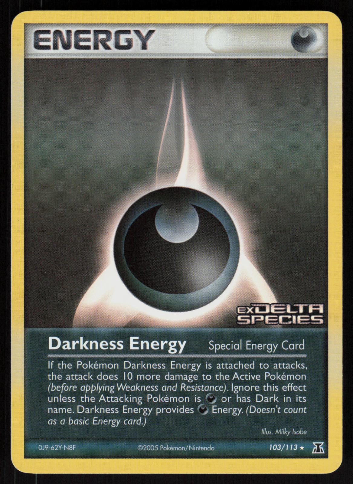 Pokemon Darkness Energy 103/113 Delta Species Rare Reverse Holo Near Mint