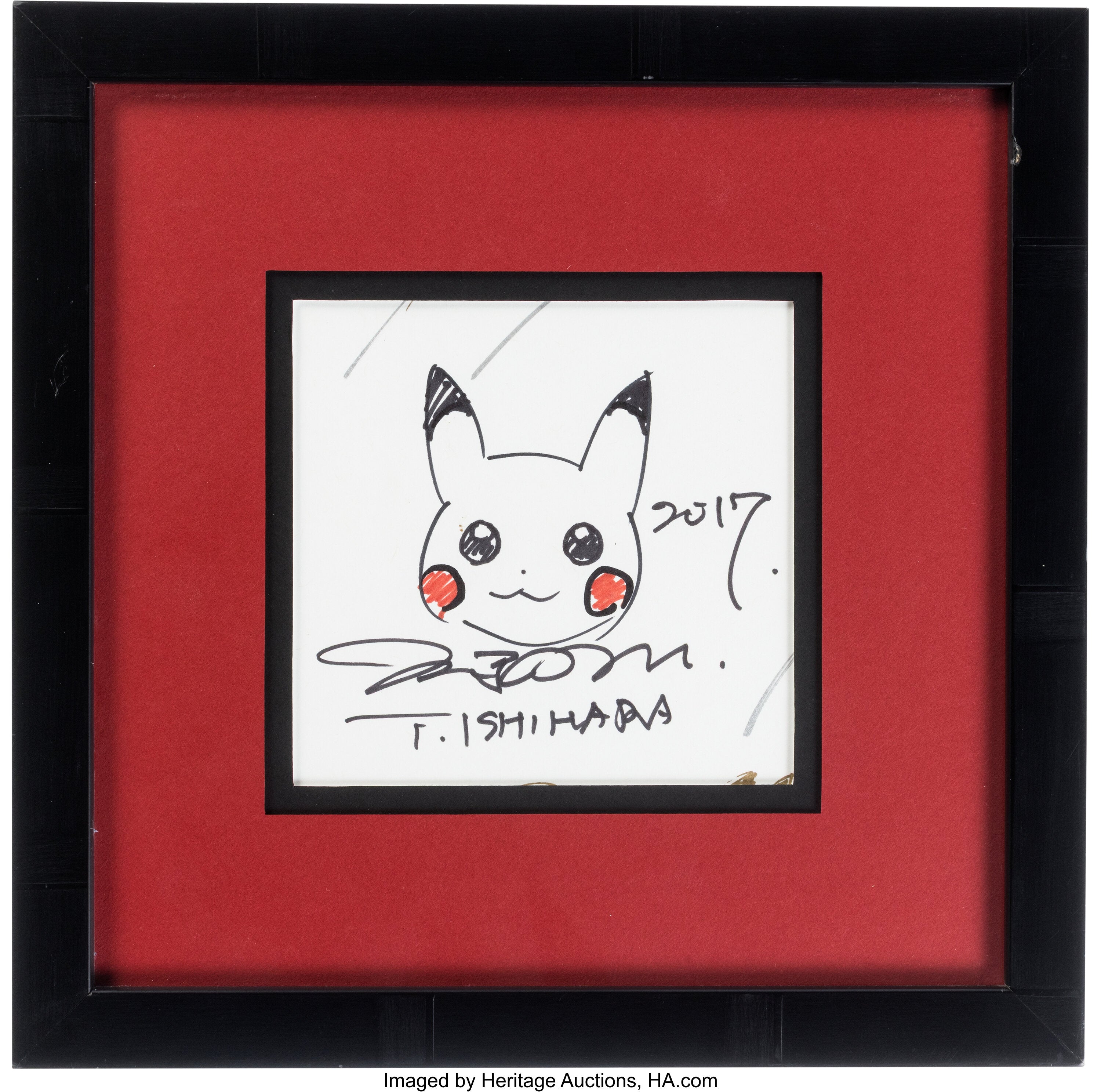 Pokemon President Tsunekazu Ishihara Original Art Sketched Signed