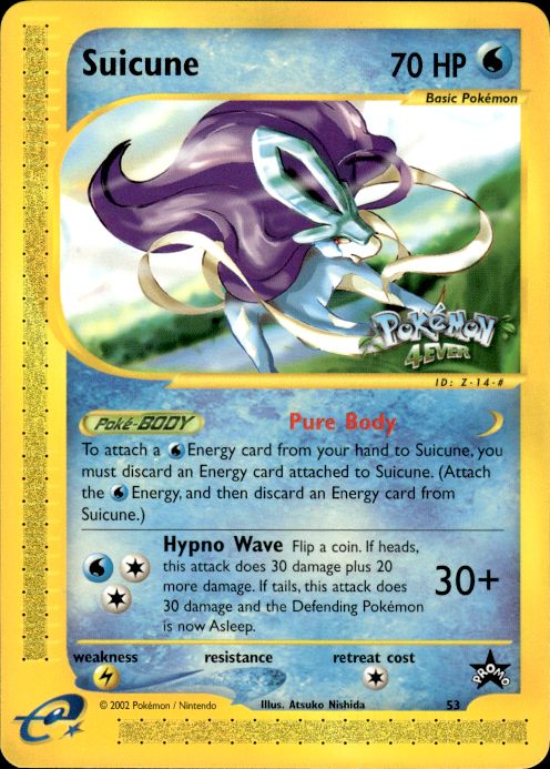 Pokemon Suicune 53 Wizards Black Star Promos Promo Near Mint