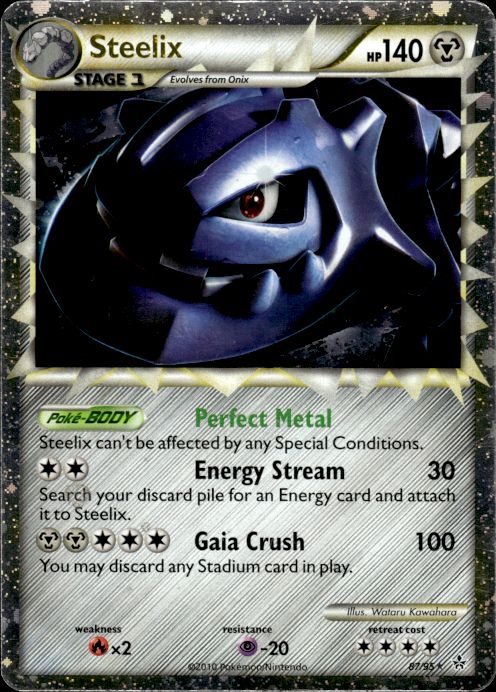 Steelix 87/95 Rare Prime HGSS Unleashed Pokemon Moderately Played