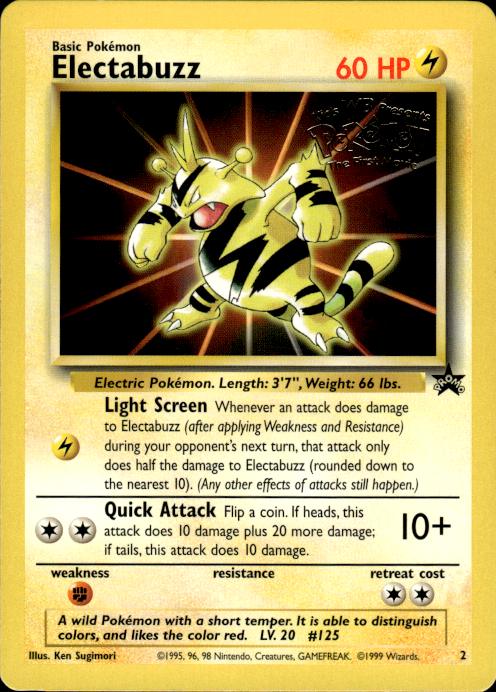 Pokemon Electabuzz 2 Wizards Black Star Promos Promo Lightly Played