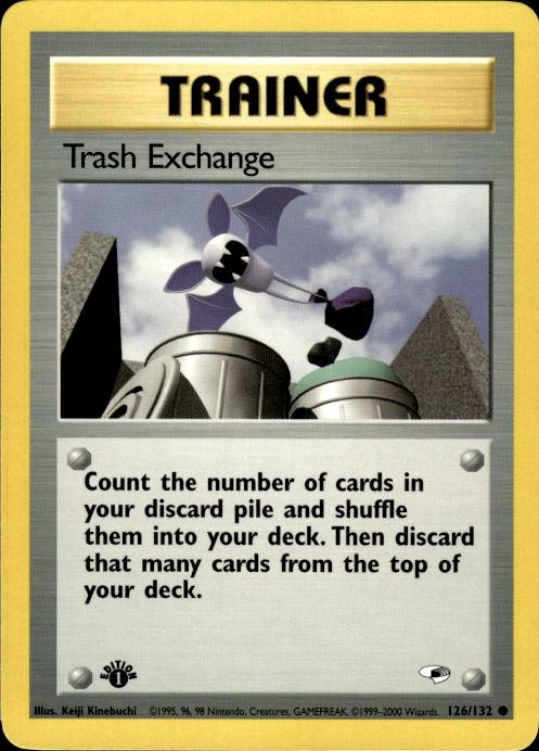 Pokemon Trash Exchange 126/132 Gym Heroes Common 1st Edition Near Mint