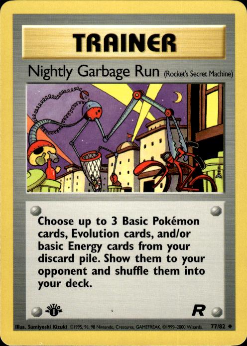 Pokemon Nightly Garbage Run 77/82 Team Rocket Uncommon 1st Edition Near Mint