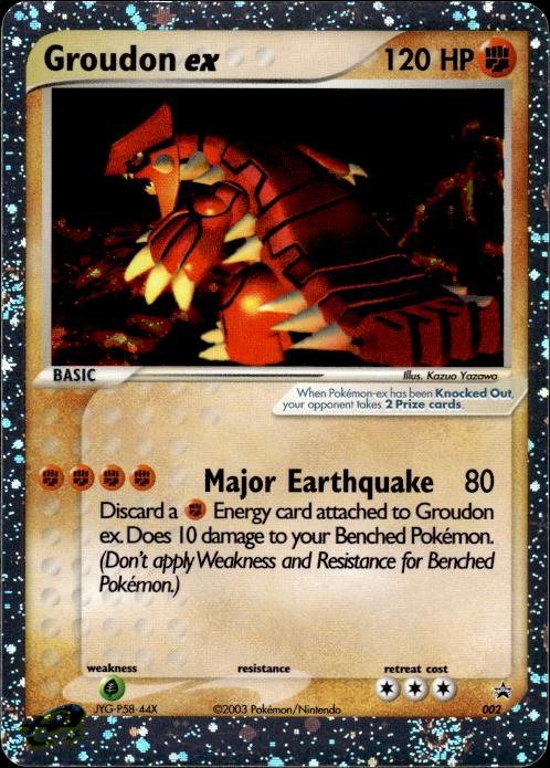Pokemon Groudon ex 002 Nintendo Black Star Promos Promo Holo Lightly Played
