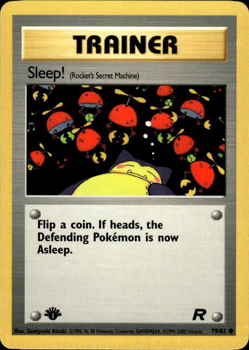 Pokemon Sleep! 79/82 Team Rocket Common 1st Edition Near Mint