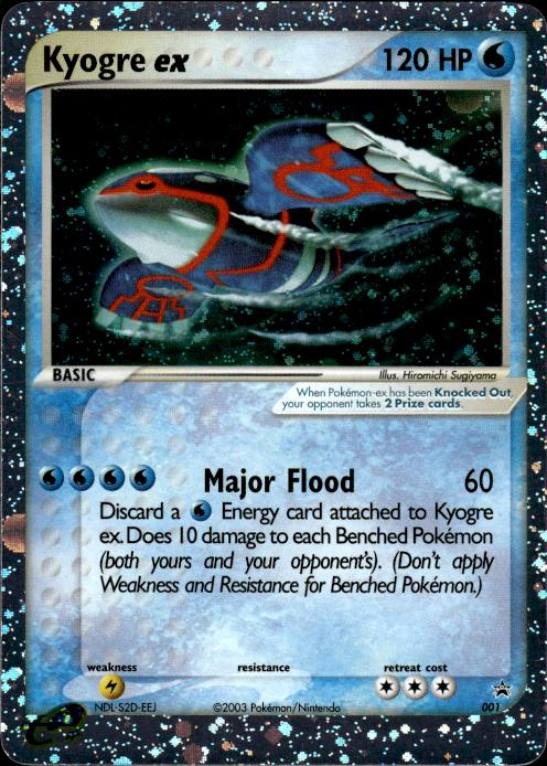 Pokemon Kyogre ex 001 Nintendo Black Star Promos Promo Holo Lightly Played