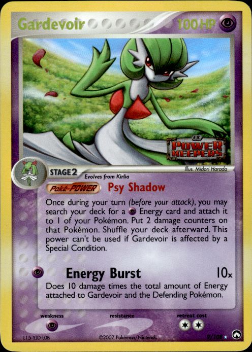 Gardevoir 9/108 Rare Power Keepers Pokemon Reverse Holo Lightly Played