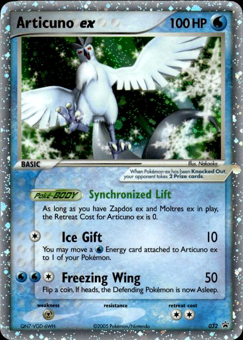 Pokemon Articuno ex 032 Nintendo Black Star Promos Promo Holo Lightly Played
