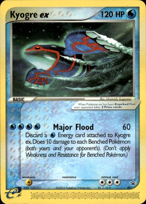 Pokemon Kyogre ex 001 Nintendo Black Star Promos Promo Lightly Played