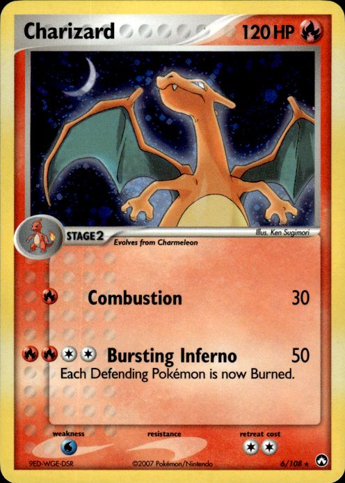 Charizard 6/108 Holo Rare Power Keepers Pokemon Moderately Played