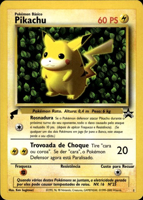 Pokemon Ivy Pikachu World Collection PORTUGUESE Promo Near Mint