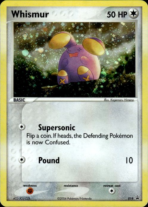 Pokemon Whismur 019 Nintendo Black Star Promos Promo Near Mint