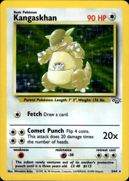 Pokemon Kangaskhan 5/64 Jungle Holo Rare Near Mint