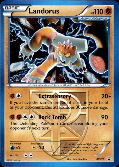 Pokemon Landorus BW79 BW Black Star Promos Promo Lightly Played